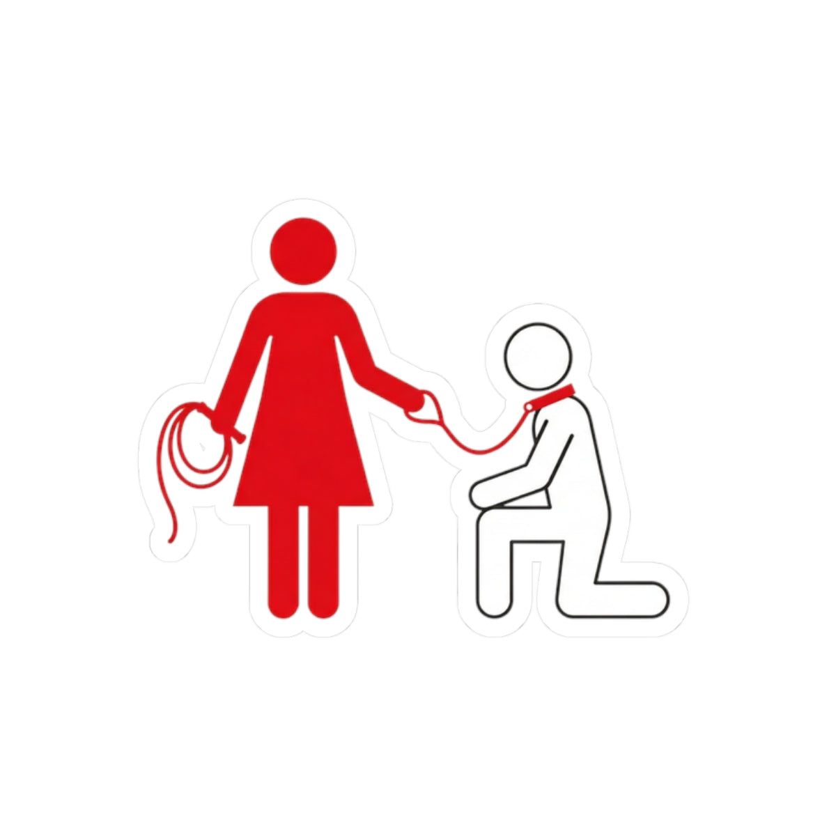 Domme and Sub on a Leash (Decal Sticker)
