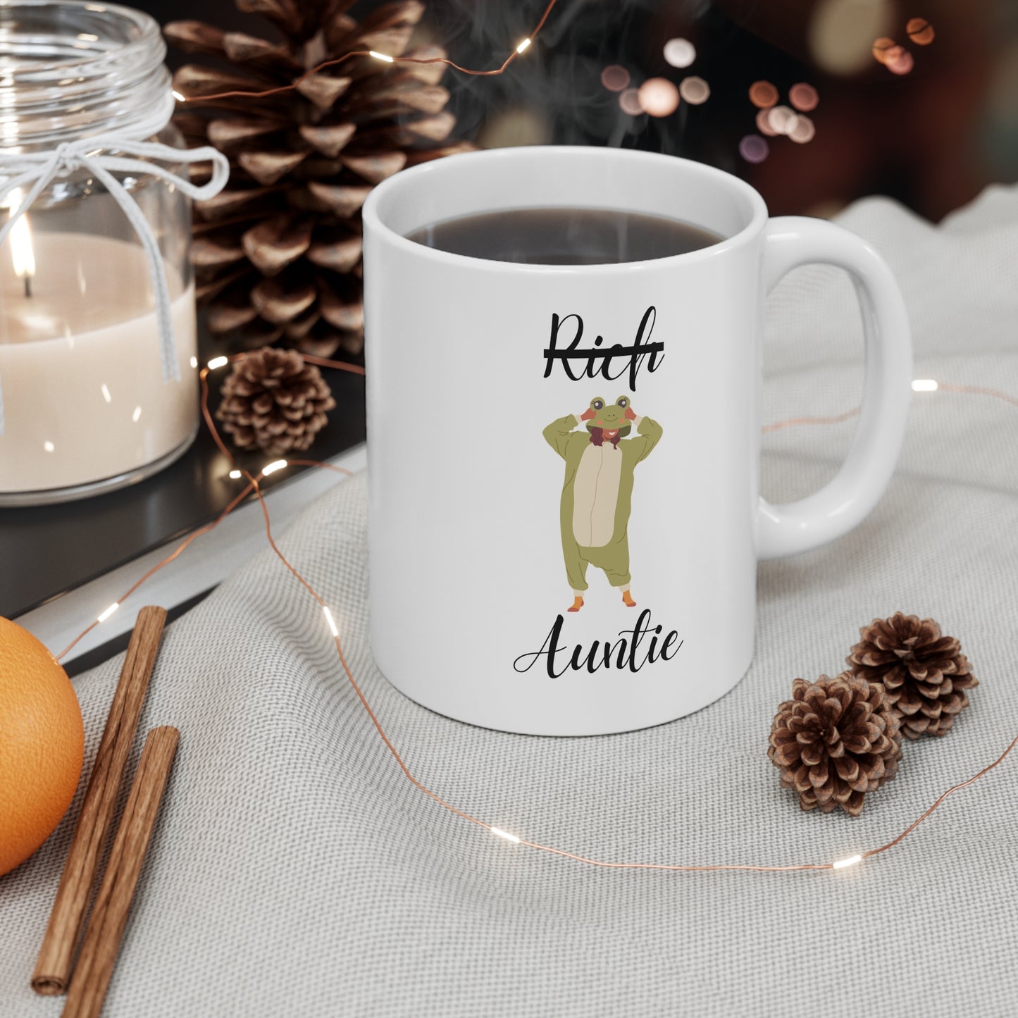 Rich Auntie (White Ceramic Mug)
